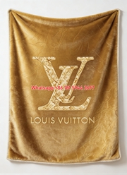 Gold LV Monogram Blanket Luxury Gold LV Throw 134
